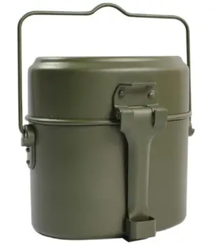 Darmowa wysyłka wojskowy, żołnierz, wojskowy odkryty camping bałagan zestaw obiad przenośny część pocztowa jadalnia lub herbaty garnek miska