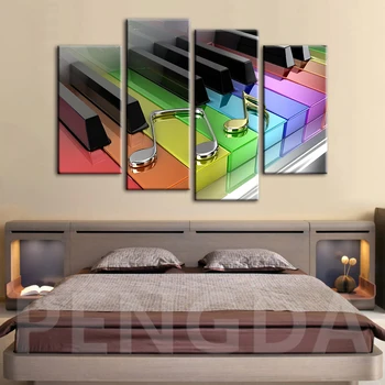 Dekoracje do domu wydruki malarstwo HD kolor fortepian zdjęcia ścienne sztuka HD modułowe nowoczesny styl płótno plakat nocne tło ramki
