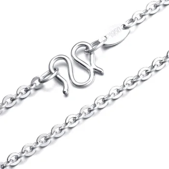 Delikatny PT950 platyna prawdziwe białe ciało stałe złoto obojczyka O Link kabel łańcuch naszyjnik dla kobiet 43 cm/ 45 cm ślubne biżuteria prezent