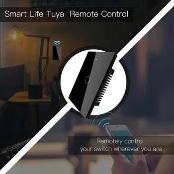 Dla Alexa Amazon voice control 1/2/3 Gang WiFi tuya Smart Light Switch Wall Touch panel WIFI+RF433+BLE remote control US switch