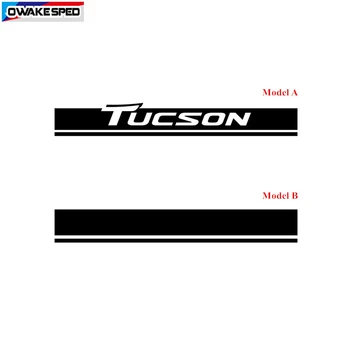 Dla Hyundai Tucson Racing Sport Car Kaptur Kaptur Paski Akcesoria Samochodowe Naklejki Pokrywa Silnika Wystrój Naklejka