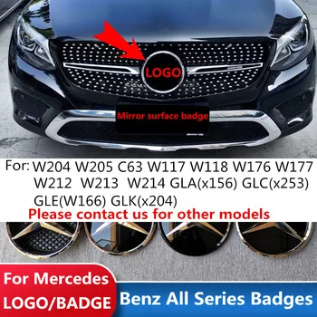 Dla Mercedes Benz logo logo A/B/C/E klasa W205 W212 W176 W246 X156 GLA CLA C117 ML W166 GLK X204 przedni grill godło, ikona