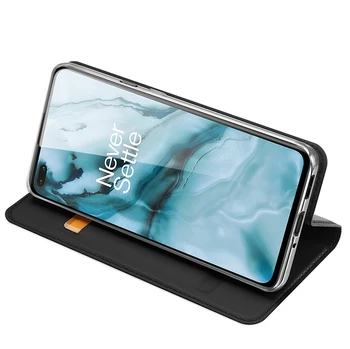 Dla OnePlus Nord Phone Case magnetyczny skórzany pokrowiec Soft TPU Flip Wallet Cover Shell z gniazd kart Drop Shipping DUX DUCIS