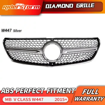 Dla V Klasy Grill W447 i VITO Diamond Grille dla V260 V220 Racing diamond front grille front mesh grill