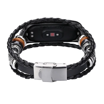 Dla Xiaomi Mi Band 4 Retro Watch Band skóra naturalna z biżuterii paskiem dla Xiaomi Mi4 mi band 3 Bransoletka horloges bandje