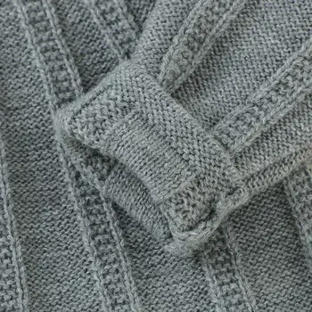Dla dzieci swetry swetry modne dzianiny stałe dla dzieci dziewczyny chłopcy swetry topy Jesień Zima odzież dla niemowląt 0-2Y z długim rękawem