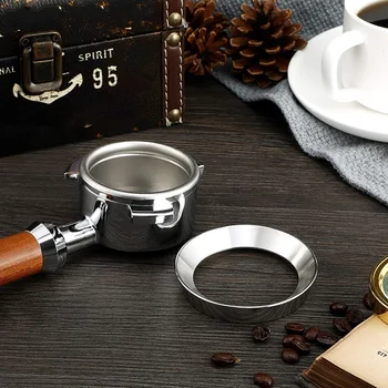 Dozowania pierścień 54 mm dozowania, pierścień ze stali nierdzewnej dozowania pierścień Espresso urządzenia dozujące lejek kawowy Протафильтр pierścień портафильтра 54 mm
