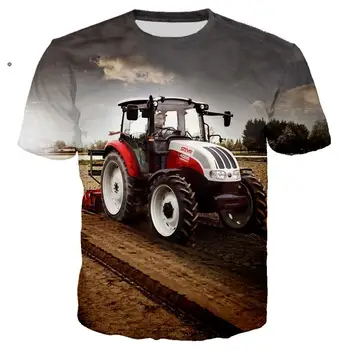 Drukowanie 3D Nowy samochód, ciągnik koszulka męska t-shirt Mężczyźni Kobiety Casual uliczny hip-hop chłopiec tee odzież harajuku topy Camiseta hombre