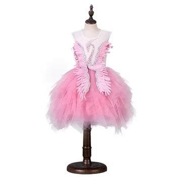 Dziewczyny Flamingo Strój Dla Dzieci Weselny Wieczór Dzieci Księżniczka Partia Korowód Sukienka Dziewczyny Nastolatki Sukienki Formalne Ubrania