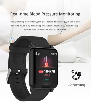 E04S Smart Watch temperatura ciała, tętno, ciśnienie tlenu we krwi, elektrokardiogram sportowy bransoletka kolorowy ekran HD