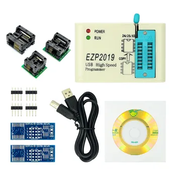 EZP2019 hi-speed USB SPI programista wsparcie 24 25 93 25 EEPROM Flash BIOS chip + 6 elementów z adapterem 1,8 w