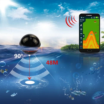 Erchang XA02 echosonda przenośny bezprzewodowy sygnalizator sygnalizator 48m/160ft detektor wędkarska alarm z systemem IOS i Android Rosja magazyn