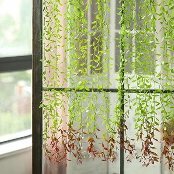 Erxiaobao 6 szt./lot 102 cm sztuczne rośliny wiszące liście wierzby fałszywe kwiaty winorośli trawa akcesoria do dekoracji domu