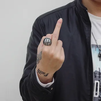 Europejska amerykańska moda retro mina kwadratową twarz pierścień rażące przesada mężczyźni i kobiety pierścień osobowości miłośników pierścień ogon