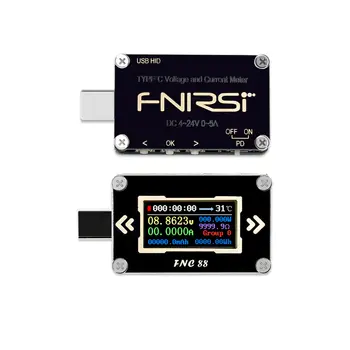 FNC88 nowy typ-C PD wyzwalacz USB-C woltomierz amperomierz napięcie 2 sposób miernik prądu miernik PD ładowarka baterii USB tester