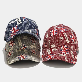 FS Brand British Flag Graffiti Hip Hop czapka z daszkiem dla mężczyzn zimowe damskie czapki odzież uliczna list modne Taty kapelusze Casquette Homme