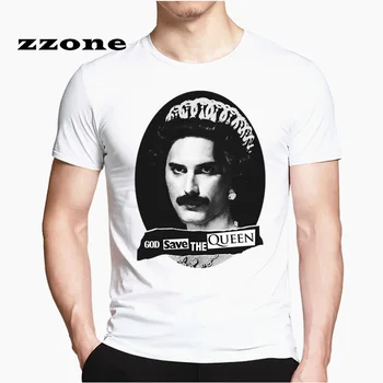 Freddie Mercury The Queen Band T-Shirt Mens Hip Hop Rock Hipster T Shirt Casual Tshirts harajuku Top Tees HCP4535