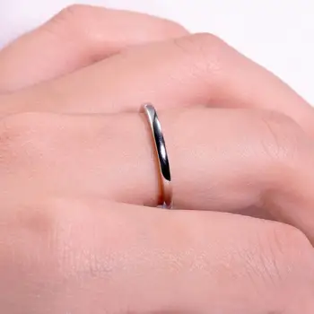 GEM ' s BALLET 925 srebro delikatny pierścionek zaręczynowy Petite Comfort Fit pierścionek zaręczynowy dla kobiet wykwintne biżuteria