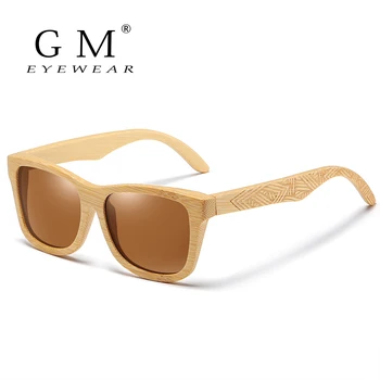 GM Real Wood okulary polaryzacyjne drewniane okulary przeciwsłoneczne UV400 okulary bambusowe, drewniane okulary przeciwsłoneczne marki z дропшиппингом