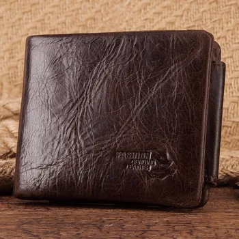 GZCZ 2019 męski portfel dla mężczyzn z naturalnej skóry męskie portfele cienki portfel męski posiadacz karty krowi skóra jest miękka zamek Poucht mini torebki