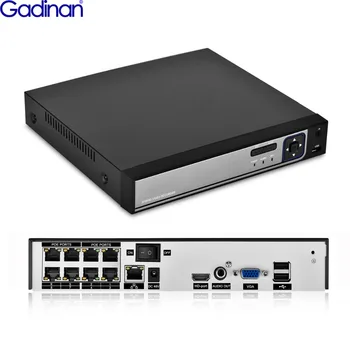 Gadinan H. 265, H. 264, POE CCTV NVR Security Surveillance Video Recorder 8CH 4CH 5MP PoE NVR IEE802.3af dla systemu kamer IP PoE