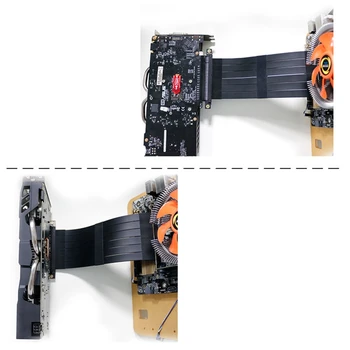 Gen3.0 PCI-E 3.0 16X karta graficzna pionowy stojak/podstawa A TX case elastyczny przedłużacz Riser Card adapter do GPU