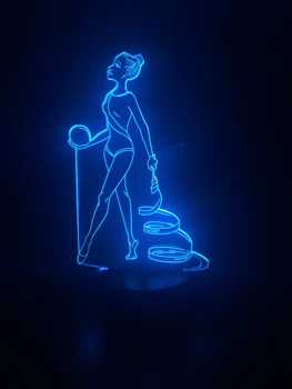 Gimnastyka artystyczna, piłka 3D lampa ćwiczenia, Sport, bezpośrednio umieścić unikalny kolorowy Usb Led Night Light, lampy dekoracyjne do pokoju