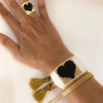 Go2boho Miyuki Bransoletki Peso Serce Bransoletka Kobiety Przyjaciele Prezent Biżuteria 2021 Moda Handmade Tkane Japońskie Koraliki Bransoletki