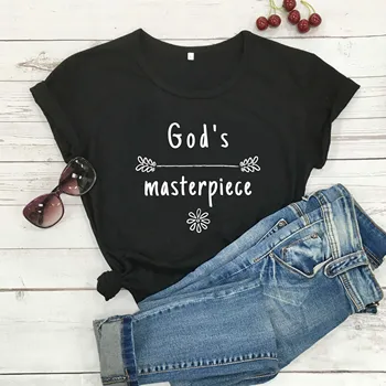 God ' s Masterpiece Spiritual Faith Spirituality Christ Jesus Religion Funny Motivational Inspirujące Gift T-Shirt ree top M113