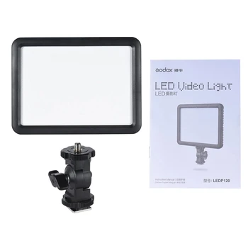 Godox LEDP120C Ultra-thin 12W Dimmable LED Video Light Panel Fill-in On-camera Lamp 3200K-5600K Bi-color Temperature Hot Shoe