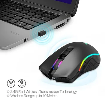Gry odbiornik USB mysz optyczna mysz akumulator 2.4 Ghz T26 bezprzewodowy biuro opieki komputerowe, akcesoria do komputerów PC