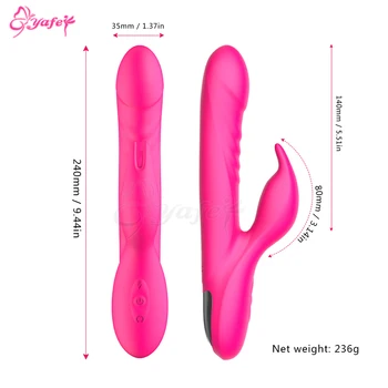 Grzałka dildo wibrator Królik 7 ekspresowa dostawa USB ładowanie Silikonowy G-spot pochwy masażer łechtaczki erotyczne sex zabawki dla kobiet