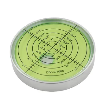 HACCURY Big Round Circular Level w Bubble with Magnetic White Shell Green liquid średnica 60mm Wysokość 10mm