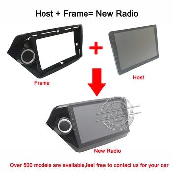 HANG XIAN 2 Din Car DVD Frame Audio Adaptor Fitting Dash Trim Kits Facia Panel do Toyota Land Cruiser 100 2005-2007 radio samochodowe
