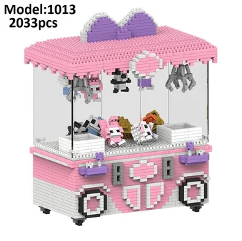 HC Mini Blocks Cartoon Building Toy merry go round Game Model UFO CATCHER Building Bricks Brinquedos for Kids Gift 1013
