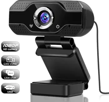 HD 1080P, kamera internetowa, wbudowany mikrofon Smart Web Camera USB dla komputerów stacjonarnych, laptopów PC Game Cam Mac OS, Windows, Android