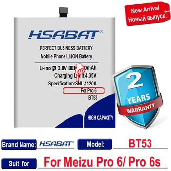 HSABAT BT53 BT53S 4600 mah akumulator o dużej pojemności do Meizu PRO 6 / Pro 6s / PRO6s baterii darmowe narzędzia stojak uchwyt naklejki