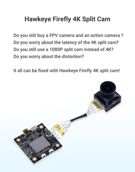 Hawkeye Firefly Split 4K 160 stopni do nagrywania HD DVR Mini FPV kamera WDR Одноплатная wbudowana kamera opóźnienia mikrofonu RC Drone