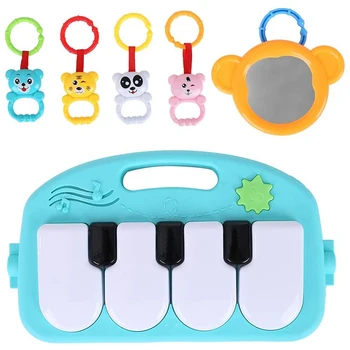 Home Baby Fitness Gym Play Mat Lay Playing Music Fun Lights Piano Activity Toy Prezent Na Urodziny
