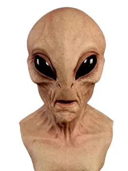 Horror obca Maska cosplay straszny wprost UFO alien lateksowe maski kask Halloween Masquerade kostium, rekwizyty 2021 kosmicznego