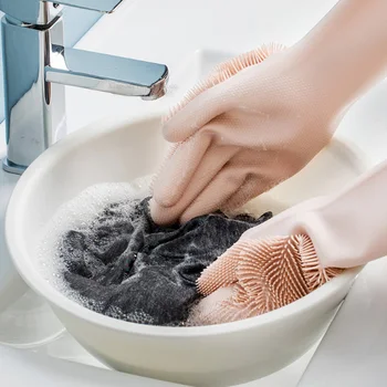 Hot mijia JJ Magic Silicone Cleaning Gloves Insulation non-slip Dishwash Gloves Double-sided Wear Gloves for xiaomi Home Kitchen