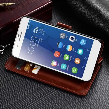 Huawei Honor 6 5,0-calowy uchwyt karty etui do Huawei Honor 6 Honor6 plus skórzany pokrowiec dla telefonu portfel pokrywa na zawiasach, kabura