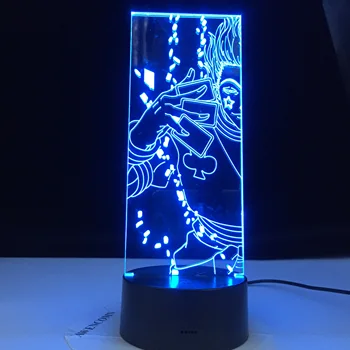 Hunter X Hunter Hisoka Lamp Acrylic 3d Night Light Led Color Changing Nightlight for Kids Bedroom Decoration Light Anime Gift