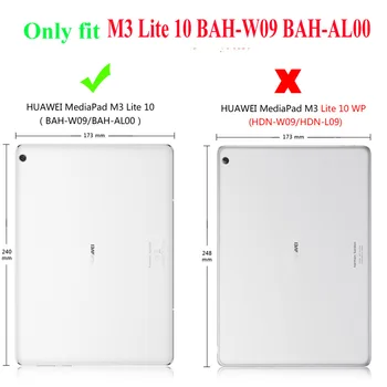 Hybrydowy pancerz Stojak twardy futerał Huawei M3 Lite 10,1-calowy pokrowiec do Huawei MediaPad M3 Lite 10 BAH-W09-AL00 case+folia+uchwyt