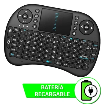 I8 klawiatura bezprzewodowa 2,4 G I mini-klawiatura hiszpański dotykową touchpad akumulator dla konsoli XBOX, PS4, Android TV BOX