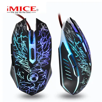 IMICE X5 LED optyczna 6 przycisków USB przewodowa mysz do gier 2400 dpi optyczna profesjonalna mysz dla graczy gracz komputerowe myszy do PC laptopa