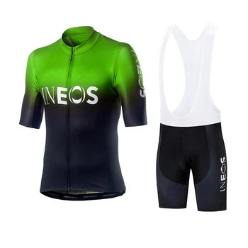 INEOS Pro Team 2019 rowerowe koszulki Męskie, letnie topy z krótkim rękawem zestaw oddychająca rower odzież bib spodenki odzież sportowa zestaw