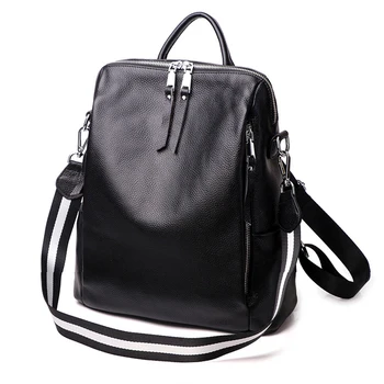 IPinee Large Capacity Women Backpack skóra naturalna, kobieca torba podróżna szkolny plecak dla dziewczyn modny plecak