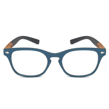 Iboode Wood Grain okulary do czytania dla kobiet moda męska starczowzroczność Пресбиопические okulary do oczu męski Feamle Diopter + 1.50 2.5 3.5