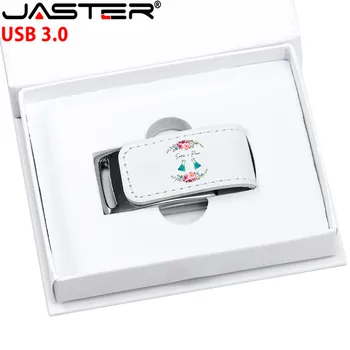 JASTER (ponad 10 szt. bezpłatny logo), USB 3.0, biała skóra + pudełko pendrive, usb flash drive 4 GB 8 GB 16 GB 32 GB 64 GB dysk zewnętrzny